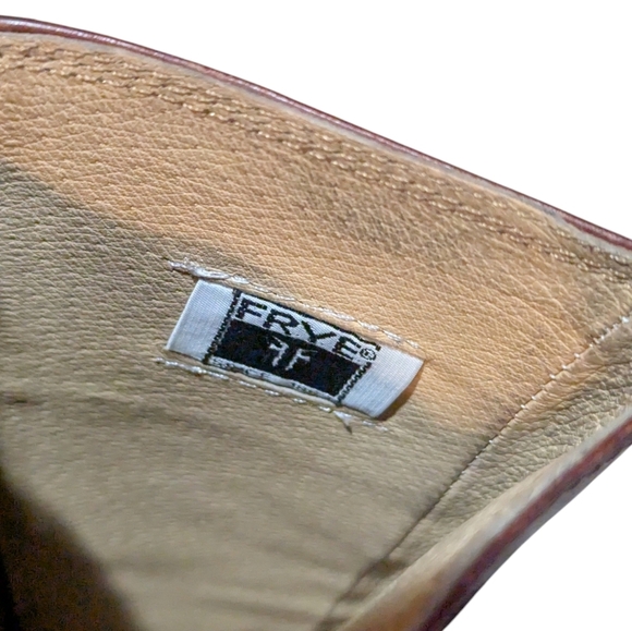 Frye Melissa Harness Inside Zip Burnt Red Boots Size 6.5 Equestrian Old Money - Picture 11 of 12